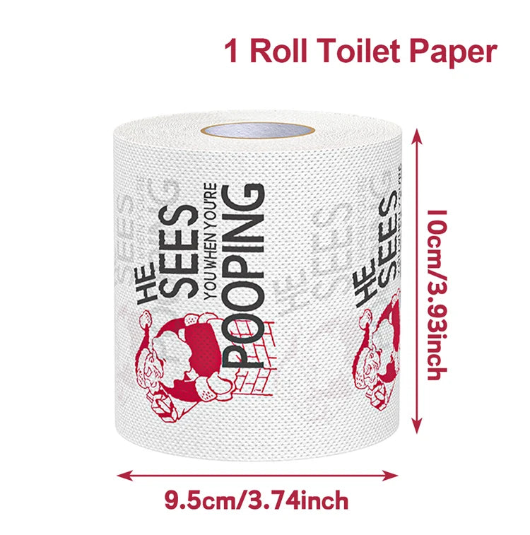 Christmas Toilet Roll Paper Happy 2026 New Year Christmas Supplies Xmas Tissue Roll Napkin Kitchen Tool Home Decoration New Year
