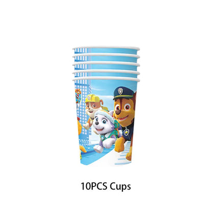 Paw Patrol Decoration For Birthday Paw Patrol Party Supplies Set Tableware Napkins Plates Balloons Decor Party Favors Gift Boy