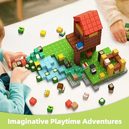 Magnetic Building Blocks Kid Toys Magnet Cube Set Mine World for Age 3+ Boys Girls DIY Model Children Magnets Toys Sensory Gifts