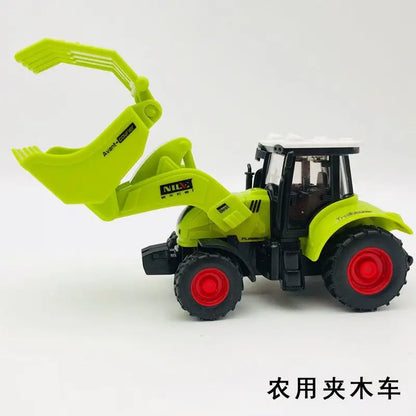 Farm Tractor Car Toy Pull-back Toy Model Simulation Harvester Vehicle Early Education Gifts Boy Children Tractor Car Gifts