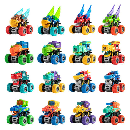 Hot Toys Car Monster Truck Four-wheel Drive Vehicle Stunt Dump Car Inertia Car Toy Dinosaur Pull Back Children Toy Boy Girl Gift