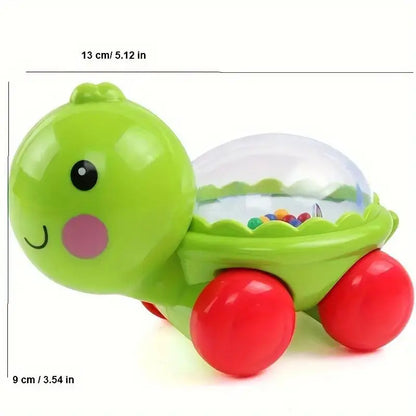 Baby Girl Rattle Roll Car Push Vehicles Soft Rubber Toy Infant Boys Walker Toddler, Fiction Power Truck Walking Learning Gift