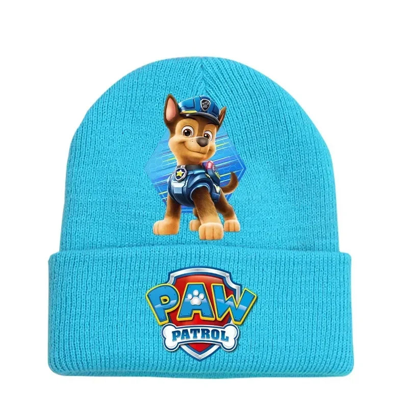 Paw Patrol Child Knitted Cap Chase Skye Rocky Beanies Winter Warm Hat Anime Accessories Cute Headgear Boy Girls Kids Bonnet Gift