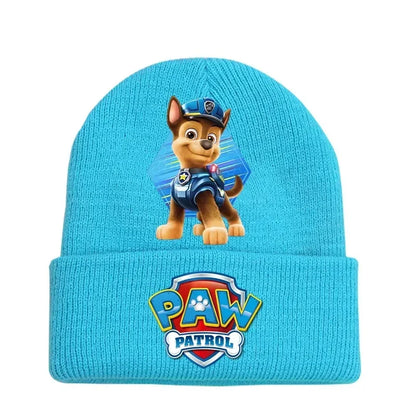 Paw Patrol Child Knitted Cap Chase Skye Rocky Beanies Winter Warm Hat Anime Accessories Cute Headgear Boy Girls Kids Bonnet Gift