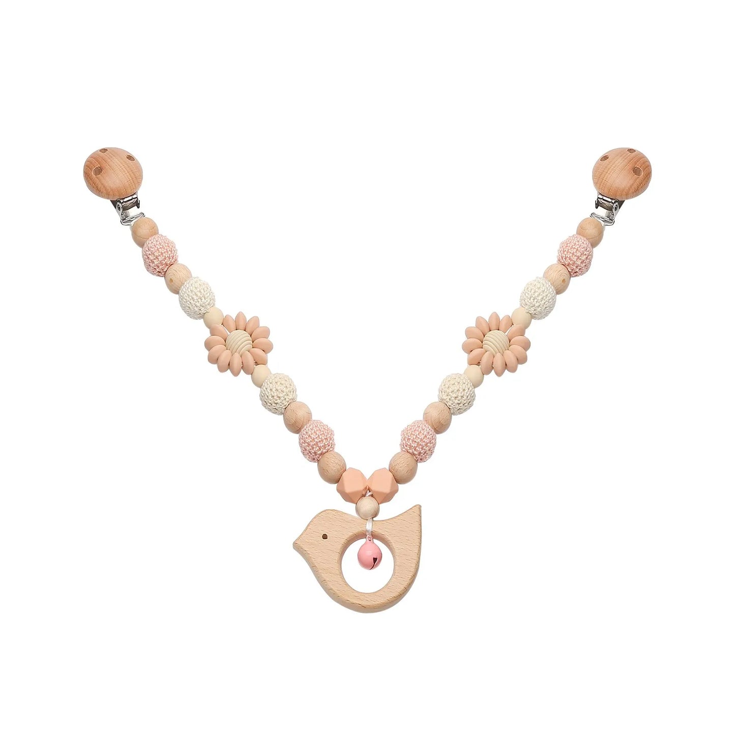 Baby Wooden Crochet Stroller Toys Hanging Stroller Rattle Crib Bell Animal Mobiles Gym Stroller Pendants Gifts Children's Toys