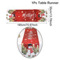 Santa Claus Christmas Table Runner Christmas Decorations For Home 2025 Xmas Table Flag Navidad Noel Gifts New Year Tablecloth