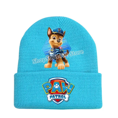 Paw Patrol Child Knitted Cap Chase Skye Rocky Beanies Winter Warm Hat Anime Accessories Cute Headgear Boy Girls Kids Bonnet Gift