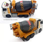 Large Simulation Children Engineering Vehicle Cement Mixer Truck Model Toy Push and Go Friction Powered Cars with Music & Light