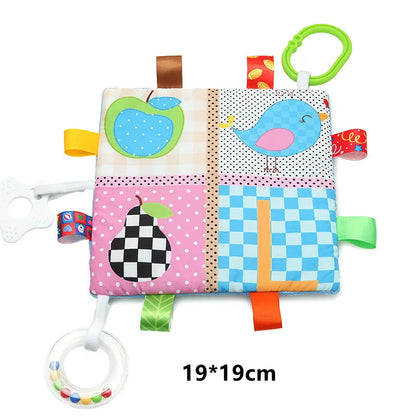 Newborn Baby Plush Soft Appease Towel Sleeping Stroller Rattle Hanging Toy Cartoon Animal Blankie Educational Toys 0-24 Months