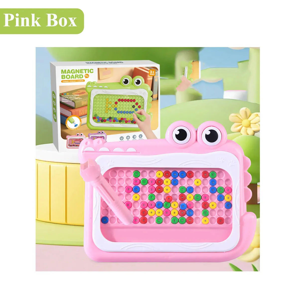 New Kids Magnetic Beads Doodle Board with Puzzle Pen  Drawing Toys  for Children 3-8 yearsMontessori Game Education Gift