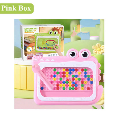 New Kids Magnetic Beads Doodle Board with Puzzle Pen  Drawing Toys  for Children 3-8 yearsMontessori Game Education Gift
