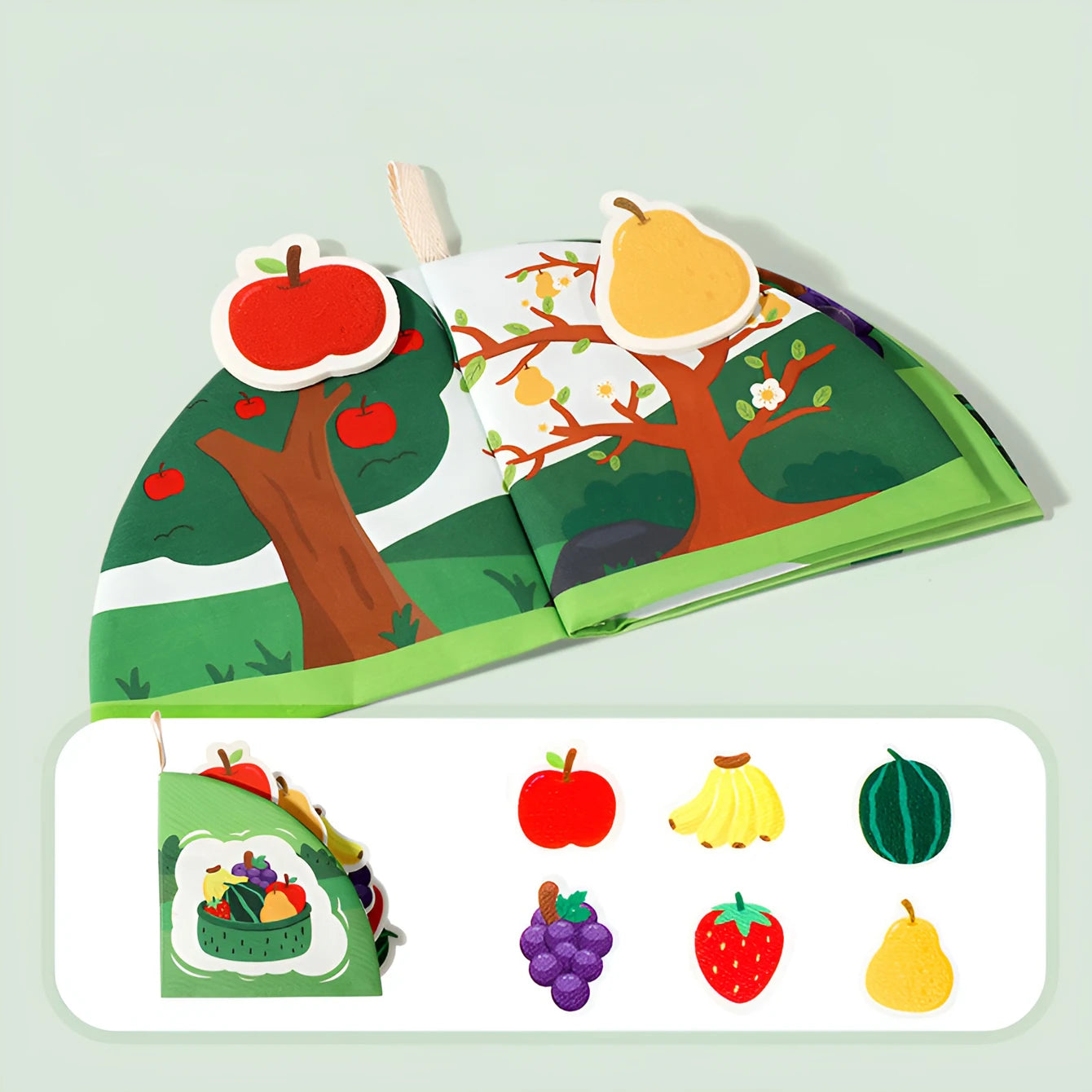 Children's tear book baby cloth book toy picture matching can tear paste repeatedly tear paste cloth art