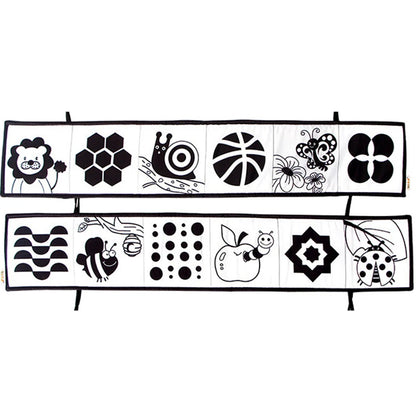 Newborn Sensory Toys For Babies Educational Baby Book Crib Toys Black White Baby Toys Animal Cloth Book Baby Toys 0 12 Months