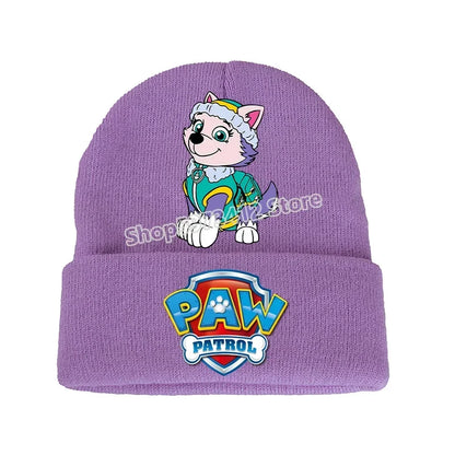 Paw Patrol Child Knitted Cap Chase Skye Rocky Beanies Winter Warm Hat Anime Accessories Cute Headgear Boy Girls Kids Bonnet Gift
