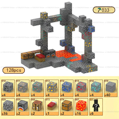 Magnetic Building Blocks Kid Toys Magnet Cube Set Mine World for Age 3+ Boys Girls DIY Model Children Magnets Toys Sensory Gifts