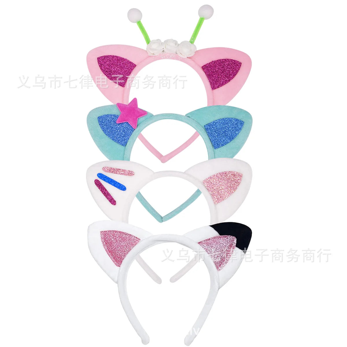 Gabbys Dollhouses Hair Accessories Girls Hairband Cute Cat Ear Hairpin Soft Decoration Party Supplies Headwear Birthday Gifts