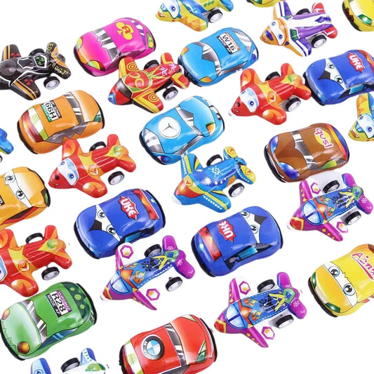 10pcs Cartoon Toys Pull Back Cars Plane Cute Plastic Toy Cars for Child Mini Car Model Funny Kids Toys Kindergarten Toys TMZ