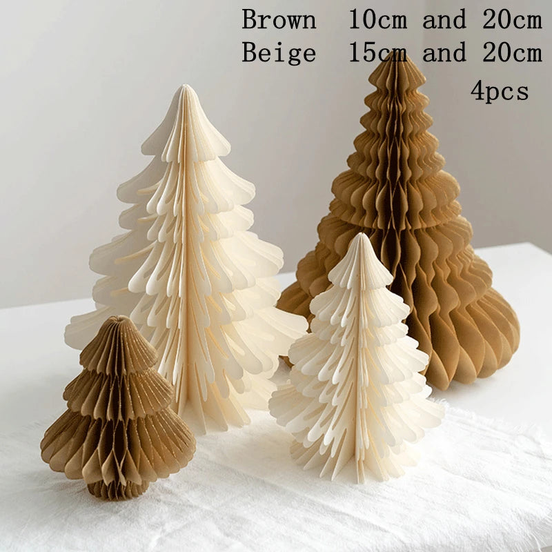 Christmas Tree Ornament Christmas Decoration 2026 3D Honeycomb Ball Desk Accessories Xmas Tree Navidad Decoraciones