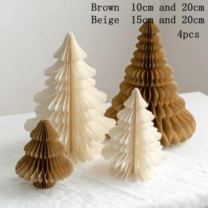 Christmas Tree Ornament Christmas Decoration 2026 3D Honeycomb Ball Desk Accessories Xmas Tree Navidad Decoraciones