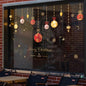 1pc Modern Christmas Holiday Decorative Glass Window Stickers - - Merry Christmas & Happy New Year Window Film - 3mil Thickness