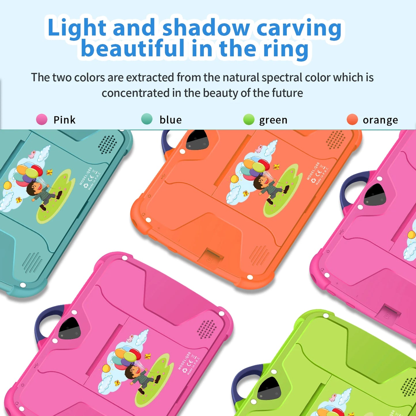 7 Inch Kids Tablet PC with Android 13 Quad Core 4GB RAM 64GB ROM Educational Learning Children's Favorite Cheap Simple Design