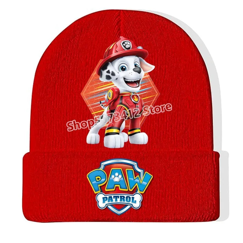 Paw Patrol Child Knitted Cap Chase Skye Rocky Beanies Winter Warm Hat Anime Accessories Cute Headgear Boy Girls Kids Bonnet Gift