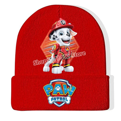 Paw Patrol Child Knitted Cap Chase Skye Rocky Beanies Winter Warm Hat Anime Accessories Cute Headgear Boy Girls Kids Bonnet Gift