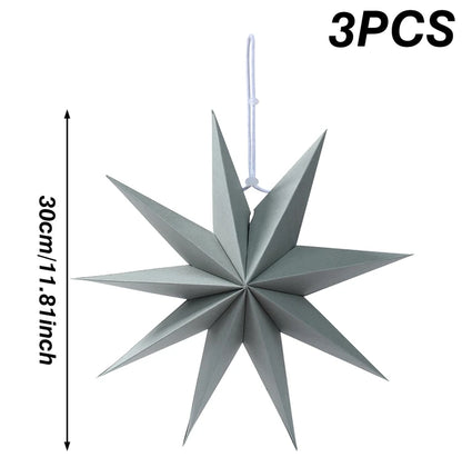 Hollow Star Hanging Pendants Christmas Decoration 2025 for Home Navidad Natal Noel Gifts Christmas Ornaments New Year 2026