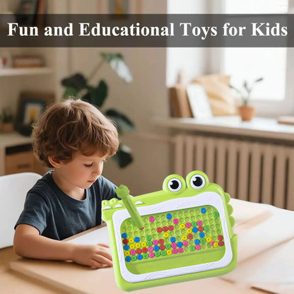 New Kids Magnetic Beads Doodle Board with Puzzle Pen  Drawing Toys  for Children 3-8 yearsMontessori Game Education Gift