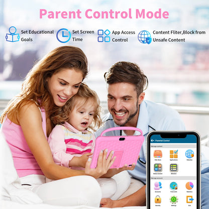 PRITOM Android 13 Tablet for Kids 10 inch Octa-Core, 64GB RAM 1TB TF Card Expandable, Parental Control, Dual Camera, WiFi