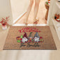 Christmas Carpet Cartoon Dwarf Door Mat Red Santa Claus Floor Mat Holiday Decoration Indoor and Outdoor Foot Mat Absorbent Mat