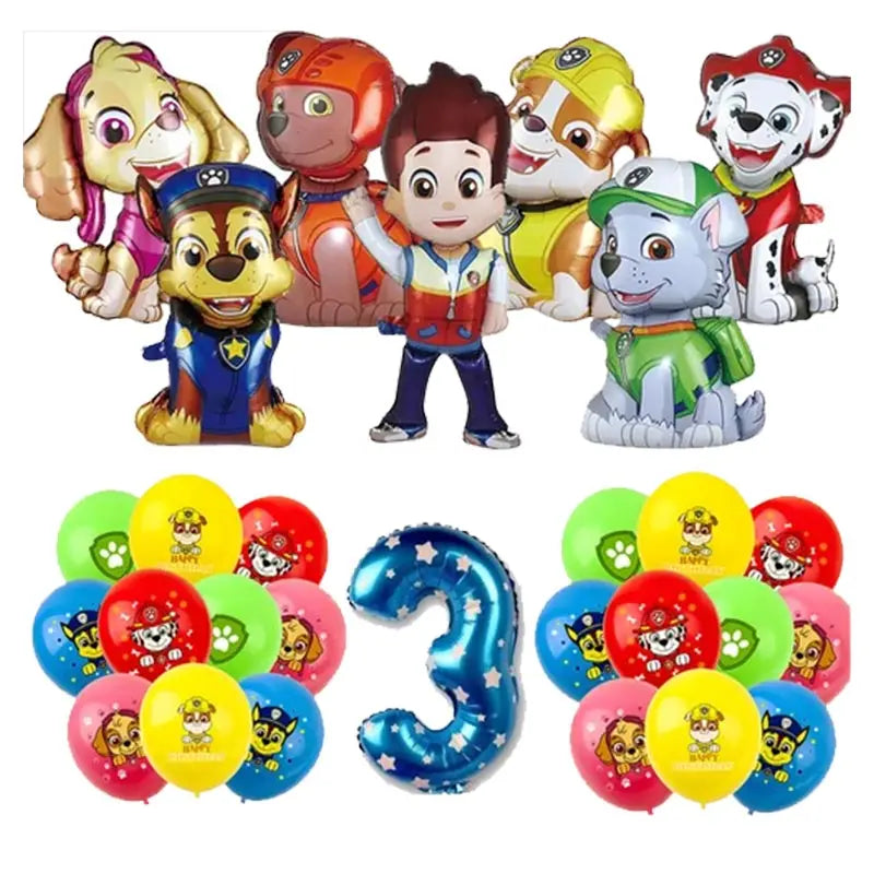 Paw Patrol Decoration For Birthday Paw Patrol Party Supplies Set Tableware Napkins Plates Balloons Decor Party Favors Gift Boy