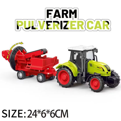 Farm Tractor Car Toy Pull-back Toy Model Simulation Harvester Vehicle Early Education Gifts Boy Children Tractor Car Gifts