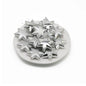 (12 Pcs/pack) 5cm Christmas Pendant Star Christmas Ball Pendant Electroplated Plastic Matte Mixed Decoration Accessory Party