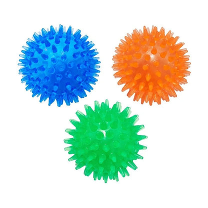 Pet Dog Toys Cat Puppy Sounding Toy TPR Soft Burr Tooth Cleaning Elastic Ball Outdoor Training Interactive Chew Toy Pet Supplies