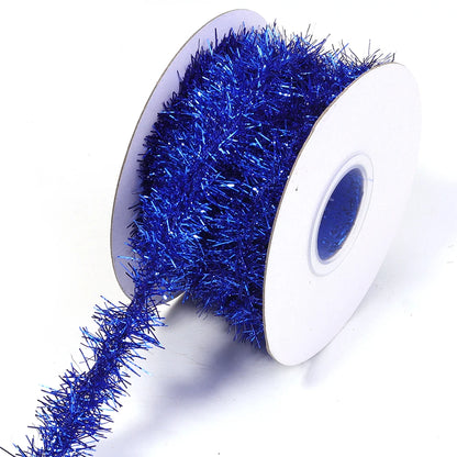 10Yards Christmas Ribbon Garland Cane Foil Tinsel Glitter Metallic Xmas Tree Wrapping Ribbons Ornaments DIY New Year Party Decor