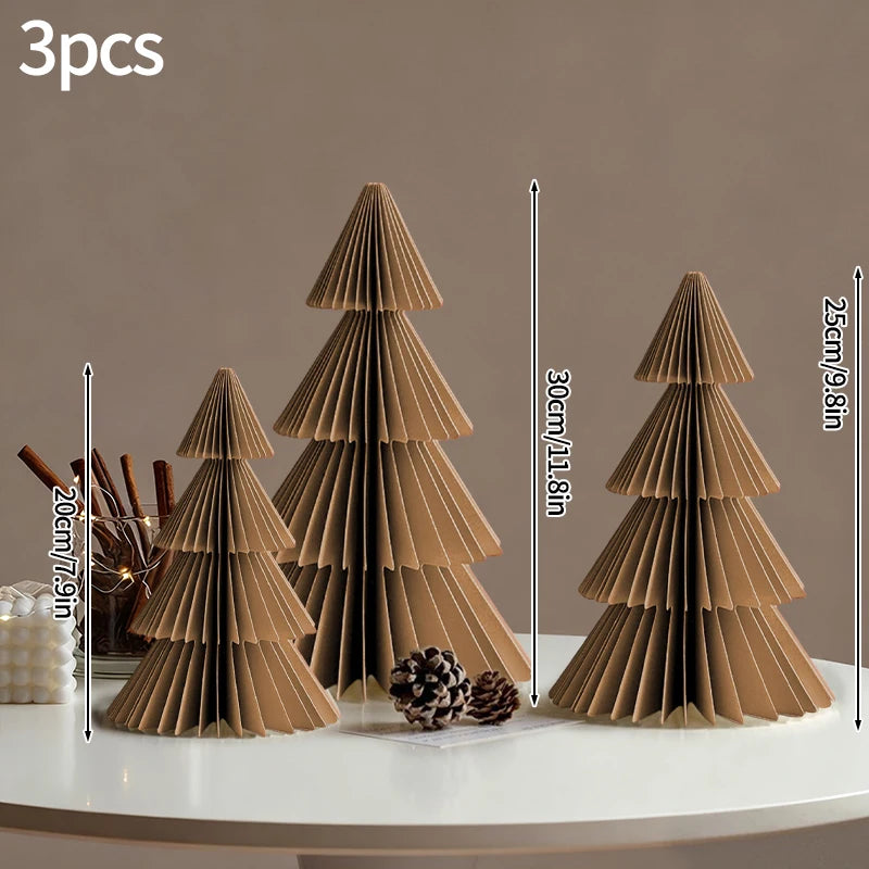 Christmas Tree Ornament Christmas Decoration 2026 3D Honeycomb Ball Desk Accessories Xmas Tree Navidad Decoraciones