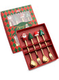 2/4/6Pcs Christmas Fork And Spoon Set,Stainless Steel Creative Tableware,Coffee Tea Dessert Forks And Spoons Gift Set