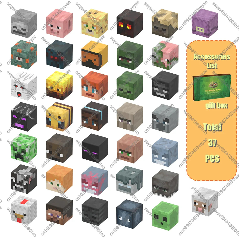 Magnetic Building Blocks Kid Toys Magnet Cube Set Mine World for Age 3+ Boys Girls DIY Model Children Magnets Toys Sensory Gifts